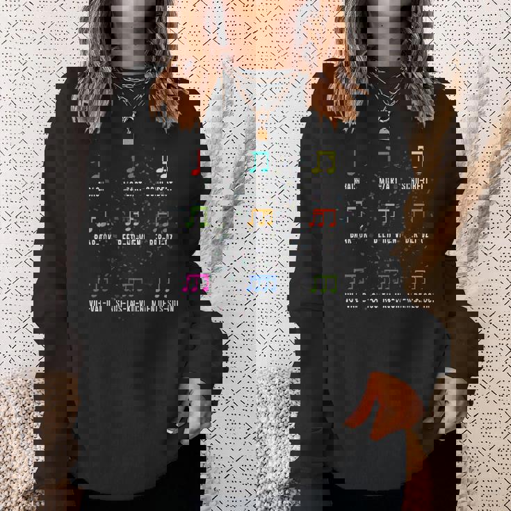 クラシックコンポーザー クラシック音楽ノート スウェットシャツ 彼女への贈り物