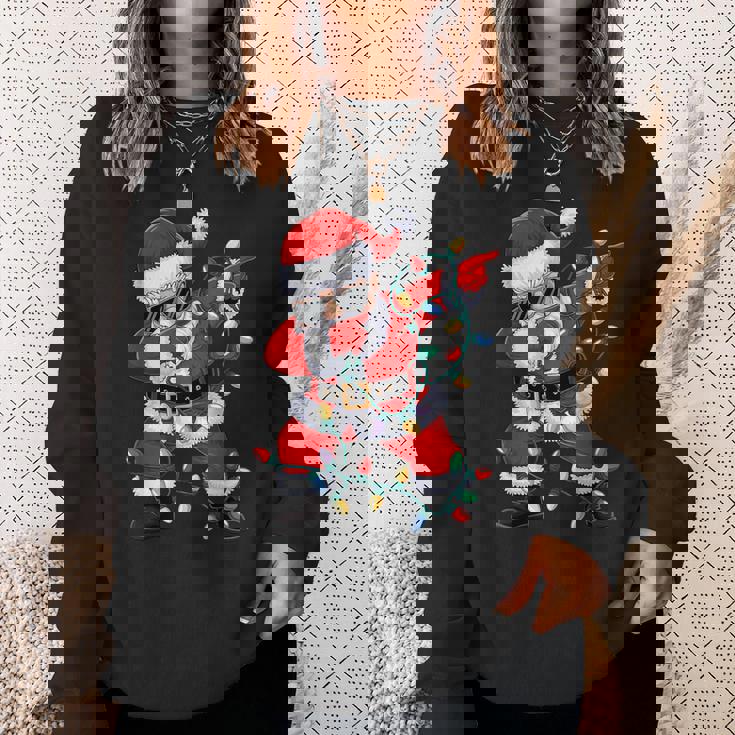 クリスマス サンタクロース ダビングダンス クリスマスライト 家族 スウェットシャツ 彼女への贈り物