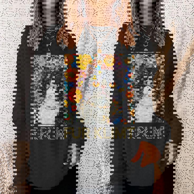 クリムト絵画の猫、猫好き、エキゾチックショートヘア、アーティスト スウェットシャツ 彼女への贈り物