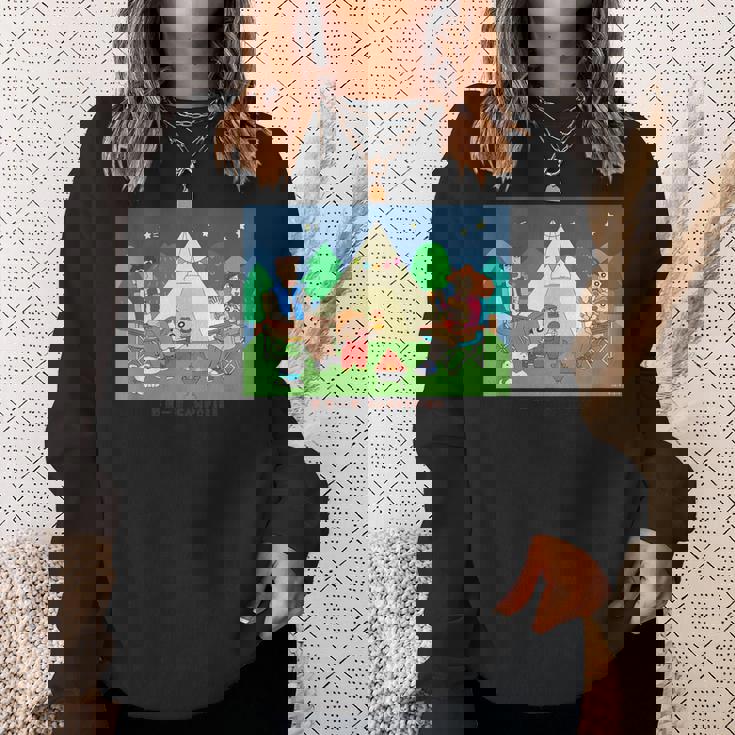 クレヨンしんちゃん 野原一家キャンプファイヤー 集合 スウェットシャツ 彼女への贈り物