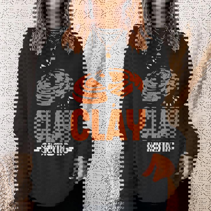 クレー射撃 トラップ からのプル ピジョン ショットガン クレー射撃 スウェットシャツ 彼女への贈り物