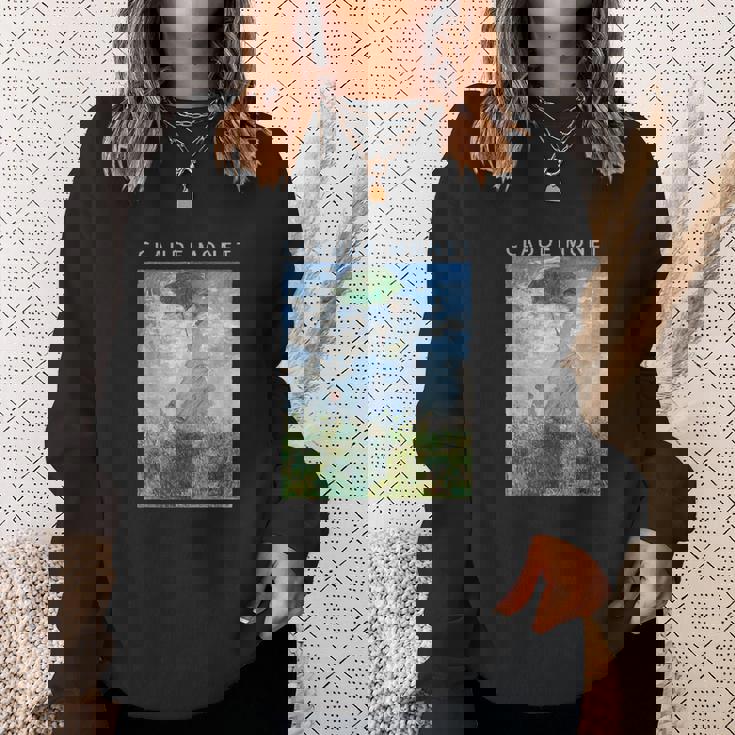 クロード モネ 面白いtシャツ アート 日傘 印象派 絵画 メンズ レディース 面白い 服 美術 油彩画 スウェットシャツ 彼女への贈り物