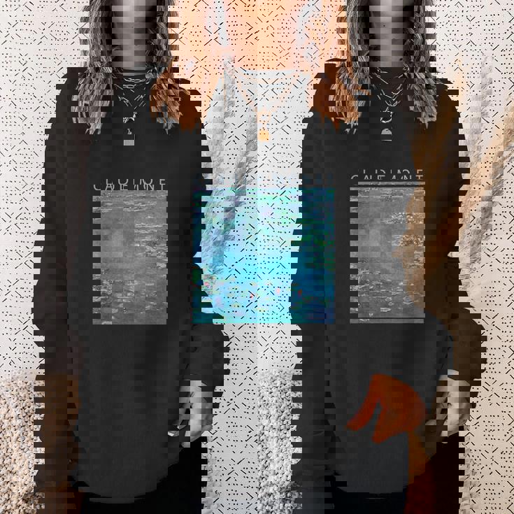 クロード モネ 面白いtシャツ 睡蓮 印象派 絵画 アート メンズ レディース 面白い 服 美術 油彩画 スウェットシャツ 彼女への贈り物
