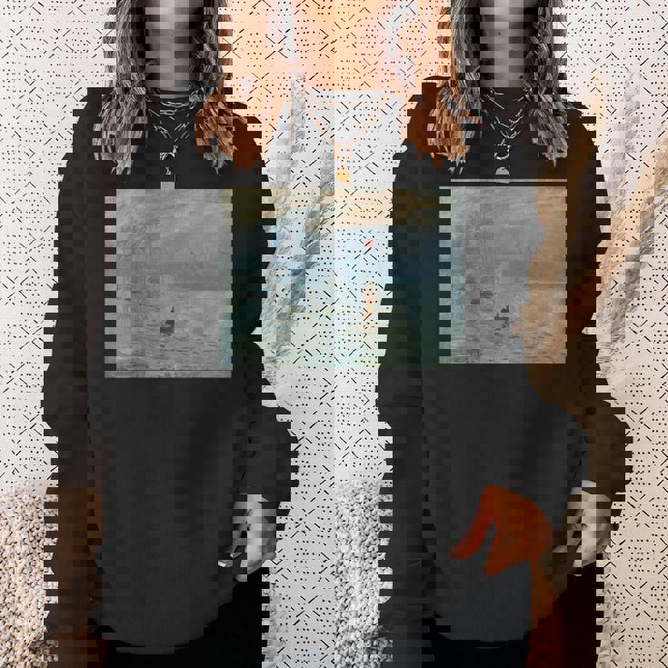 クロード・モネの印象、ソレイユ・レヴァント レトロtシャツ スウェットシャツ 彼女への贈り物