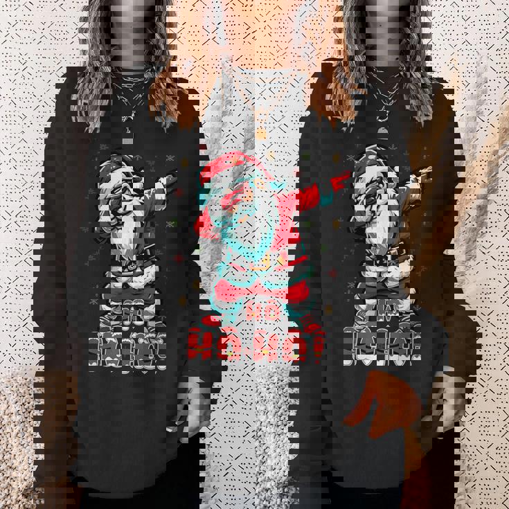 クールなサンタクロースダブダンシング クリスマス 面白いクリスマスダビング スウェットシャツ 彼女への贈り物