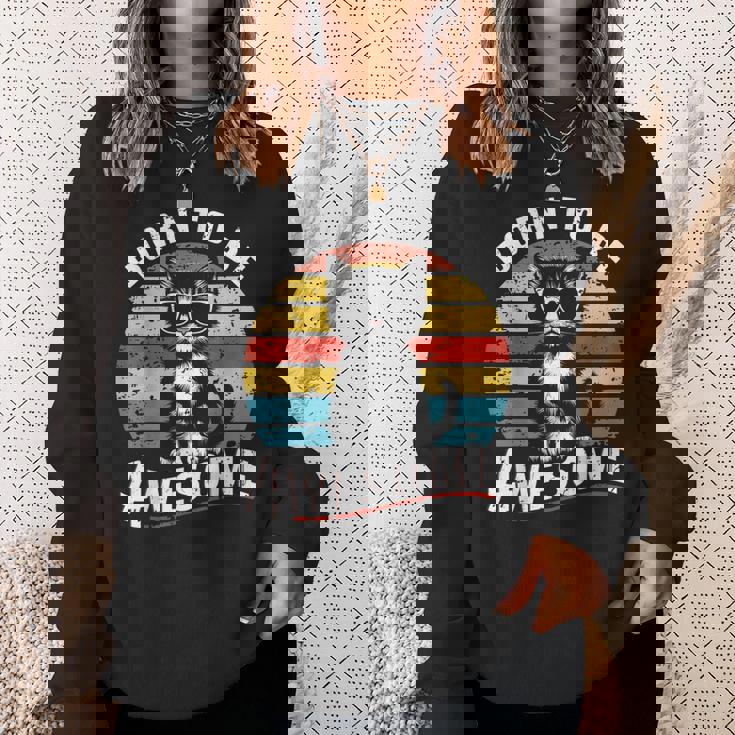 クールな猫のレトロヴィンテージ 素晴らしいために生まれました スウェットシャツ 彼女への贈り物