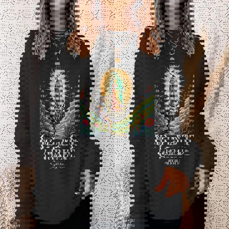 グアダルーペの聖母マリアカトリック スウェットシャツ 彼女への贈り物