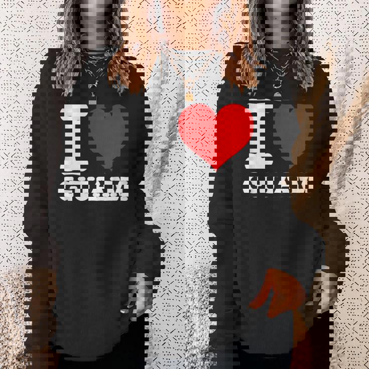 グアム I Heart Guam I Love Guam スウェットシャツ 彼女への贈り物