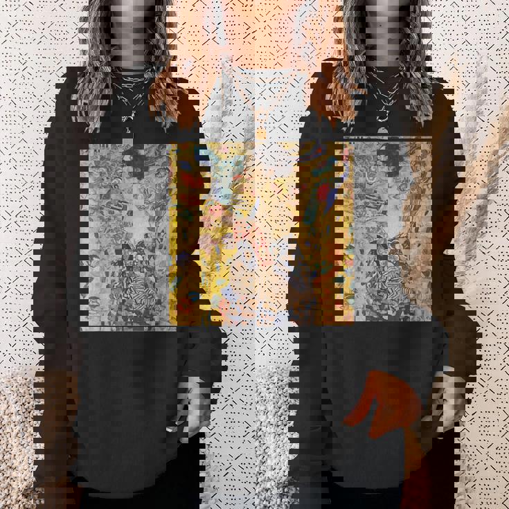 グスタフ・クリムト作「Lady With Fan」 スウェットシャツ 彼女への贈り物