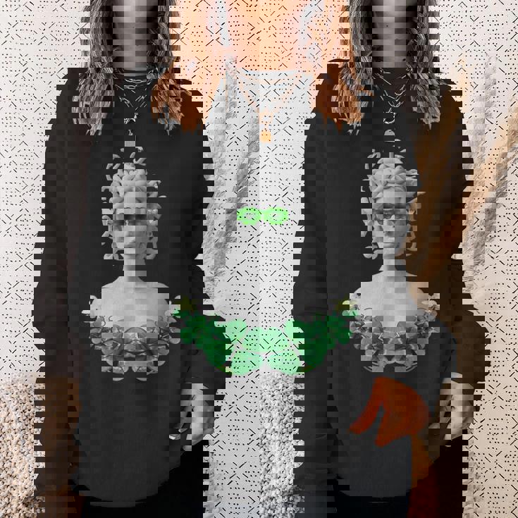 グリーン 聖パトリックデー メデューサ スウェットシャツ 彼女への贈り物