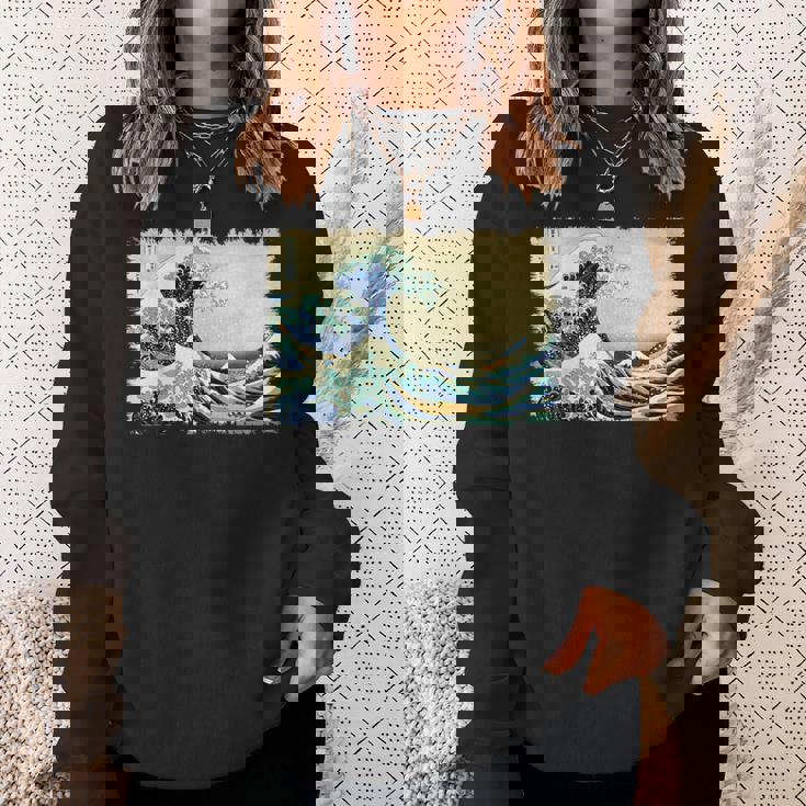 グレートウェーブ 葛飾北斎 名物 ヴィンテージアート おしゃれ スウェットシャツ 彼女への贈り物