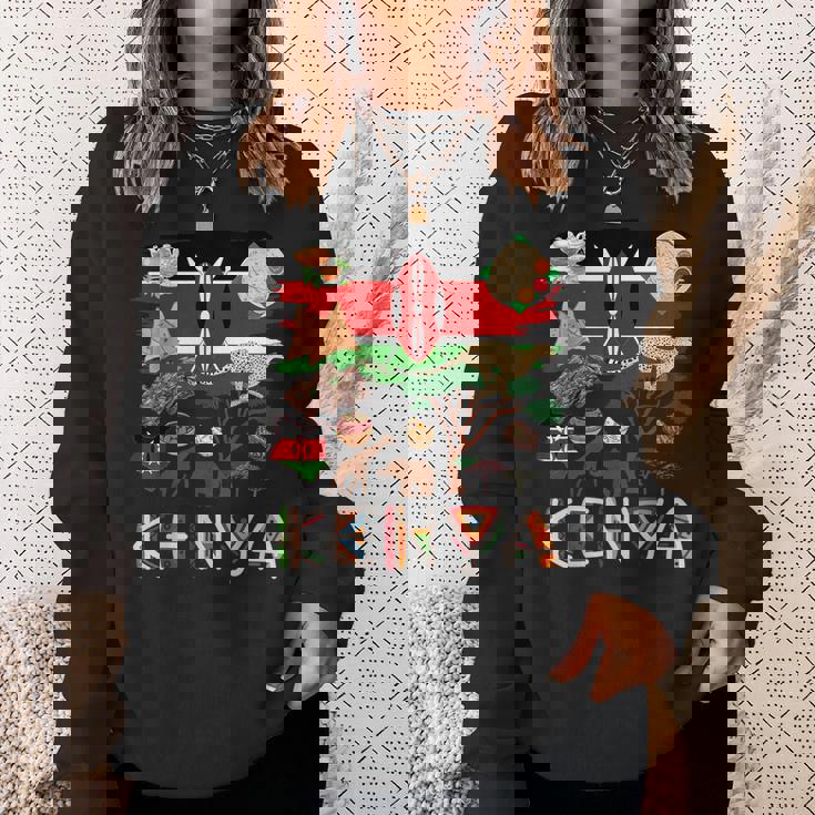 ケニア国旗の衣装のアイデア ケニアフード&ケニア国旗 スウェットシャツ 彼女への贈り物