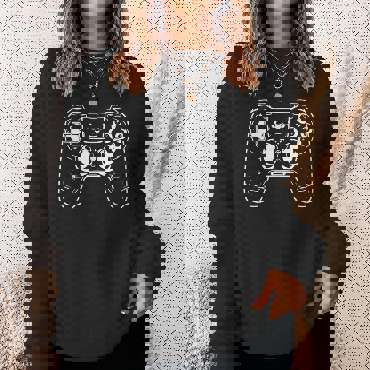 ゲームコントローラー 一本の線 Esports スウェットシャツ 彼女への贈り物