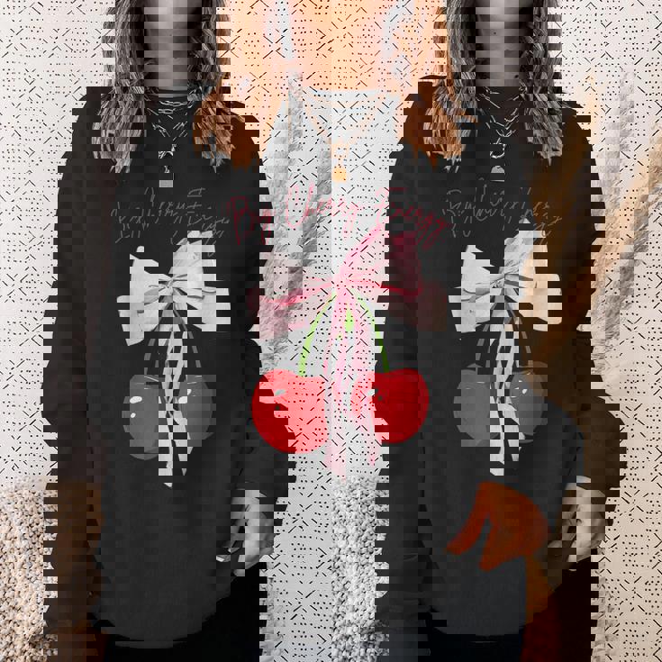 コケット さくらんぼのリボン ビッグチェリー エネルギー キュート コケット スウェットシャツ 彼女への贈り物