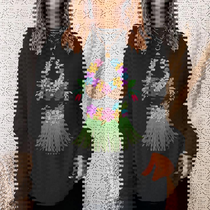 ココナッツブラ レイ 花 草 スカート フラ パーティー ハロウィン スウェットシャツ 彼女への贈り物