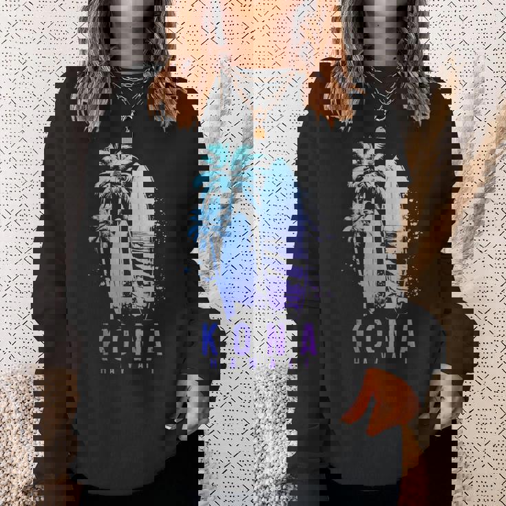 コナ ハワイ ハワイアン サーフィン ビンテージ サーフィン サーファー スウェットシャツ 彼女への贈り物