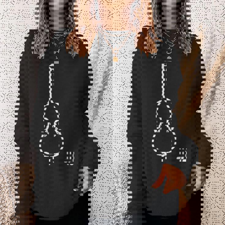 コントラバス 音符 音楽 楽器 スウェットシャツ 彼女への贈り物