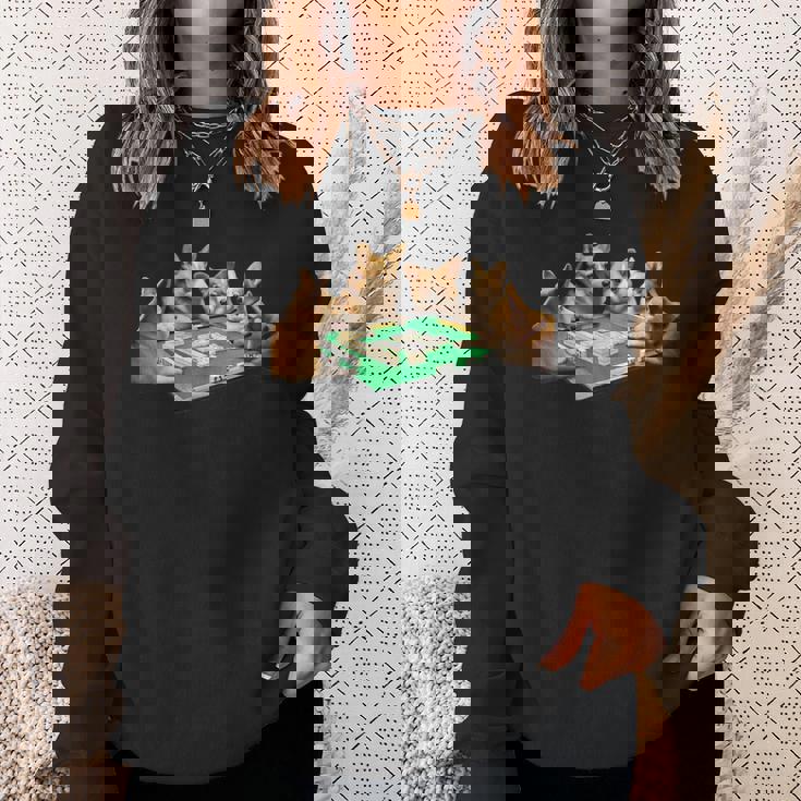 コーギー イヌ 麻雀 面白いtシャツ 犬 文字入り メンズ おもしろ 面白い 服 おもしろグッズ ネタ 雀士 スウェットシャツ 彼女への贈り物