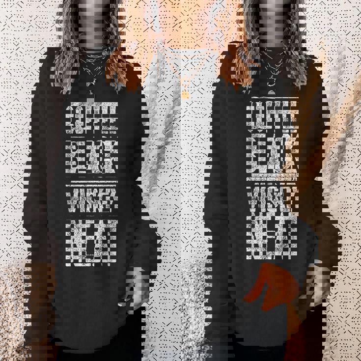 コーヒー ブラック ウイスキー きちんとしたシャツ 面白い バーボン ウイスキー スコッチ スウェットシャツ 彼女への贈り物