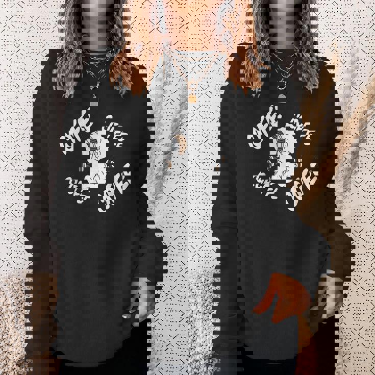 コーヒー ビション・フリーゼ 犬 スウェットシャツ 彼女への贈り物