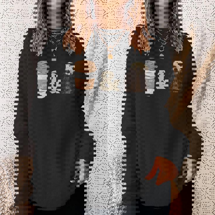 コーヒーとかわいいラッコ スウェットシャツ 彼女への贈り物