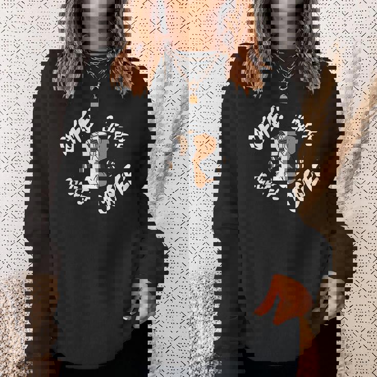 コーヒービーグル犬 スウェットシャツ 彼女への贈り物