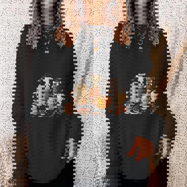 コーヒー愛好家アートギフト スウェットシャツ 彼女への贈り物