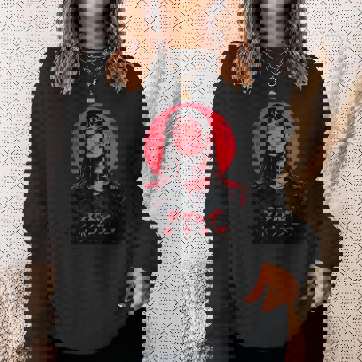 ゴシック アニメ 鬼 わいふ かわいい 日本 漫画 ヴェーパーウェア レトロ スウェットシャツ 彼女への贈り物