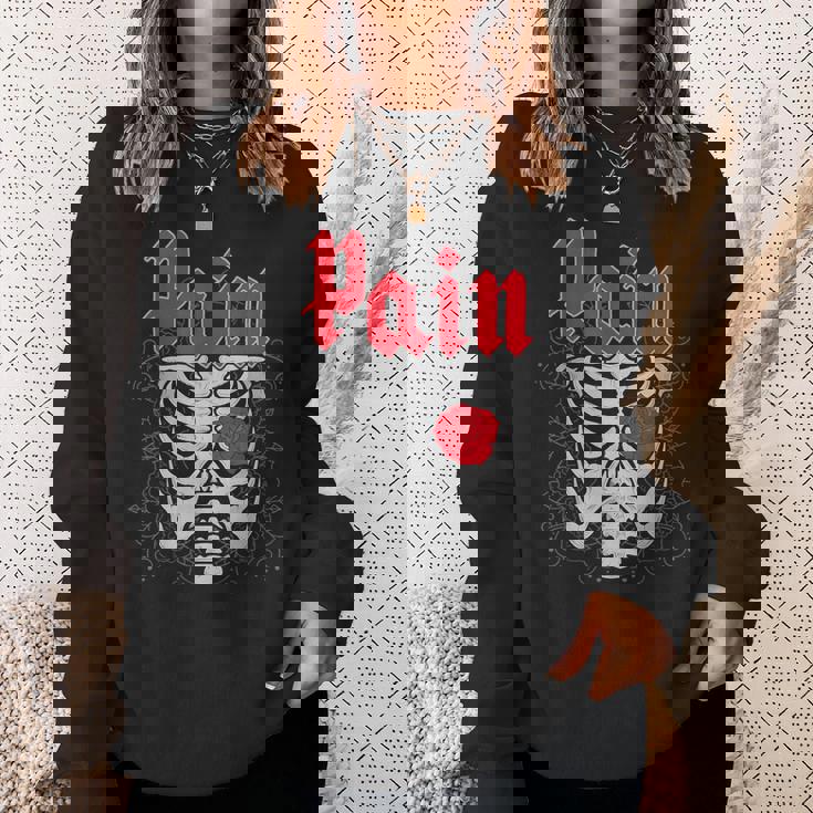 ゴシックスカルとバラ スウェットシャツ 彼女への贈り物