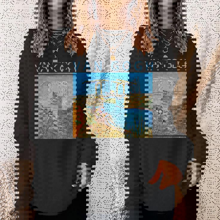 ゴッホ 面白いtシャツ アート アルルの跳ね橋 印象派 絵画 メンズ レディース 面白い 服 美術 油彩画 スウェットシャツ 彼女への贈り物