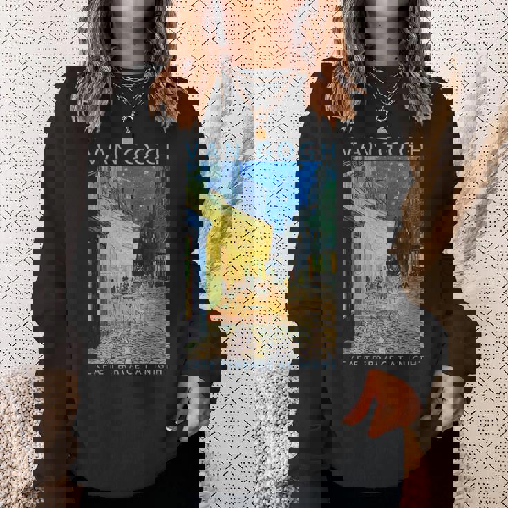 ゴッホ 面白いtシャツ アート 夜のカフェテラス 印象派 絵画 メンズ レディース 面白い 服 美術 油彩画 スウェットシャツ 彼女への贈り物