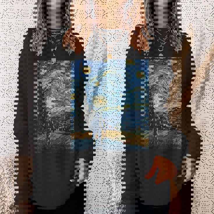 ゴッホにインスパイアされた先見の明のある宇宙飛行士未来の宇宙飛行士 スウェットシャツ 彼女への贈り物