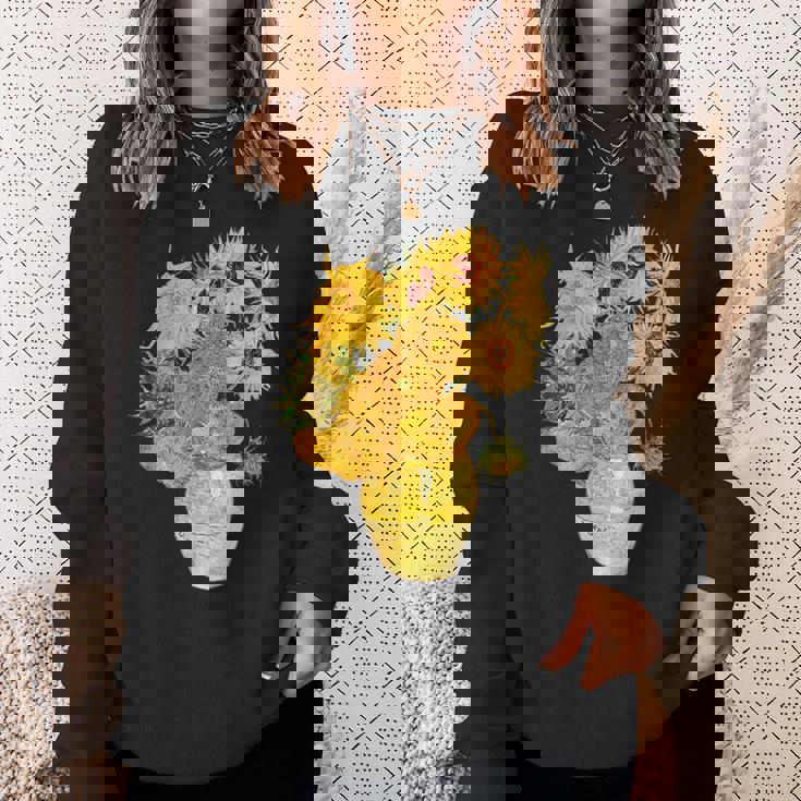 ゴッホのひまわりの現代美術の絵画 スウェットシャツ 彼女への贈り物