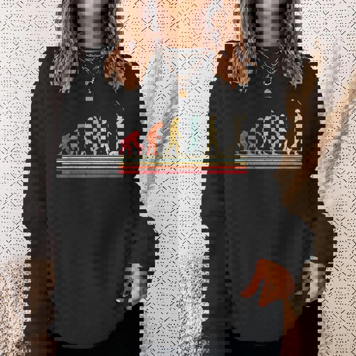 ゴルファー&ゴルファーへのレトロなゴルフエボリューションギフト スウェットシャツ 彼女への贈り物