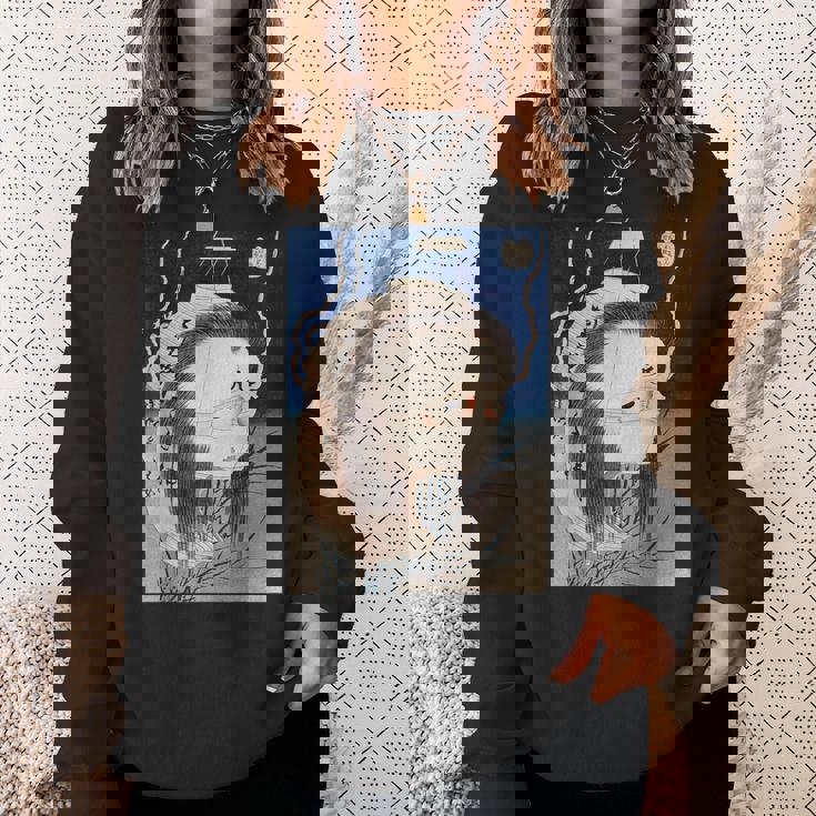 ゴースト 亡霊 霊魂 ファントム 葛飾北斎 日本美術 ハロウィン 妖怪 提灯お岩 百物語 お岩さん 百物語 スウェットシャツ 彼女への贈り物