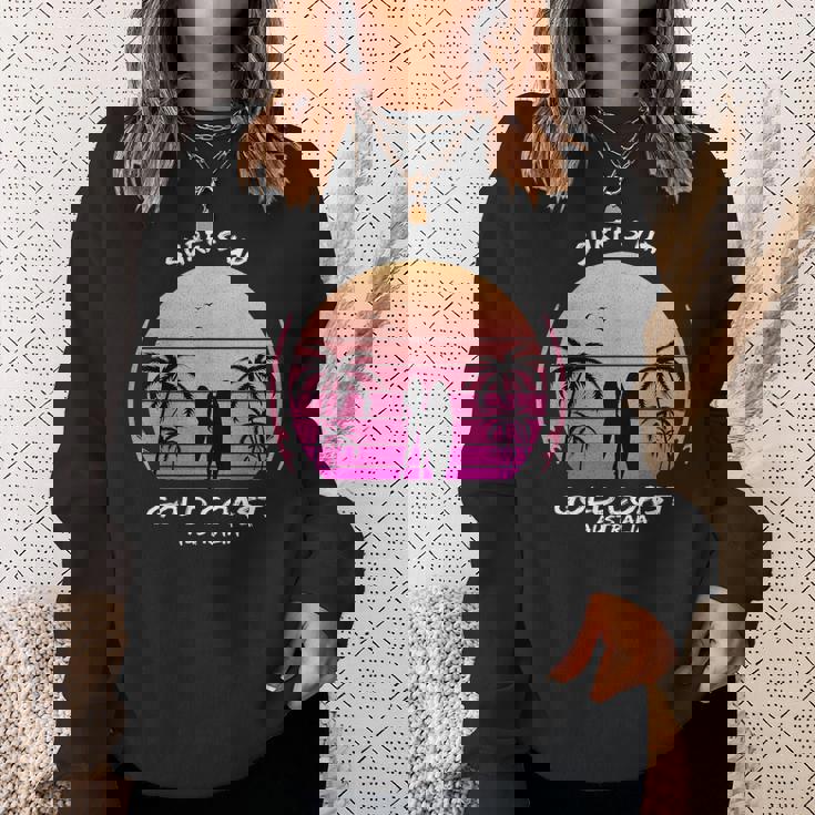 ゴールドコースト クイーンズランド州 オーストラリア サーフィン ギフト ヤシの木 スポーツ お土産 スウェットシャツ 彼女への贈り物