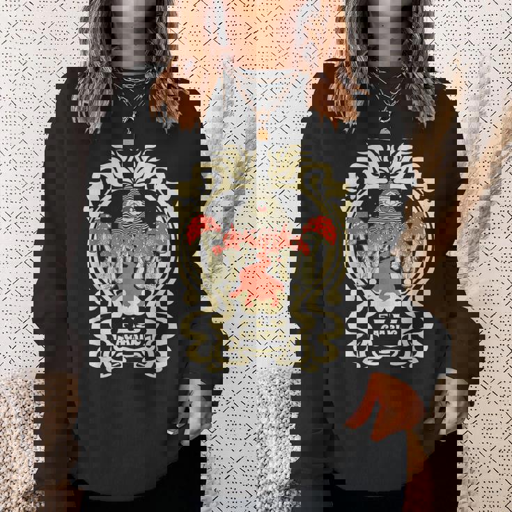 サイケデリック キノコ フライ 寒天 レイビング フェスティバル パーティー 行楽 スウェットシャツ 彼女への贈り物