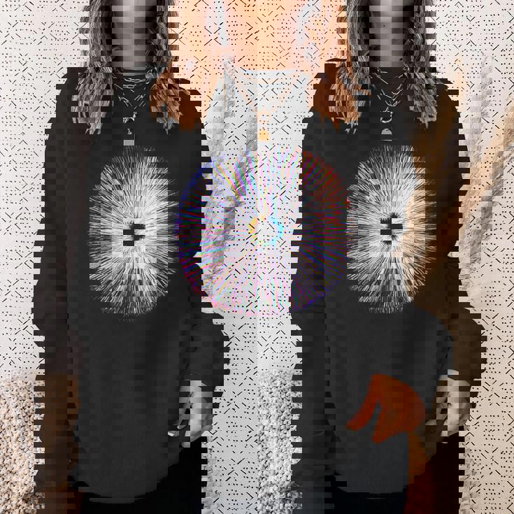 サイケデリック キノコ 胞子 プリント マッシュルーム マジック スウェットシャツ 彼女への贈り物