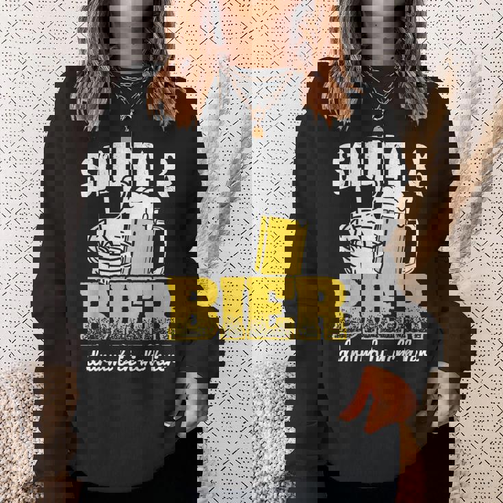 サウナとビールサウナ ウェルネスサウナ スウェットシャツ 彼女への贈り物