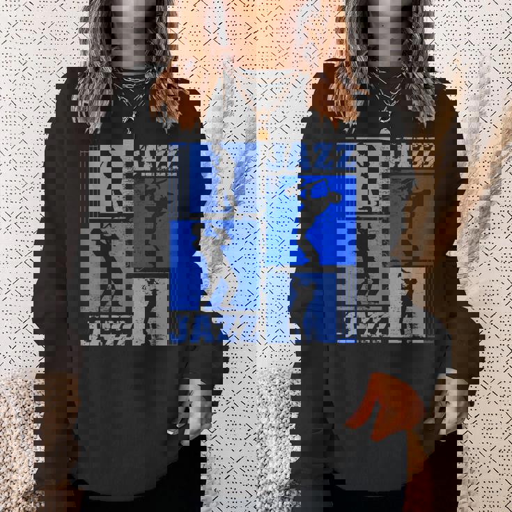 サクソフォーン奏者ジャズミュージシャンブルーミュージック スウェットシャツ 彼女への贈り物