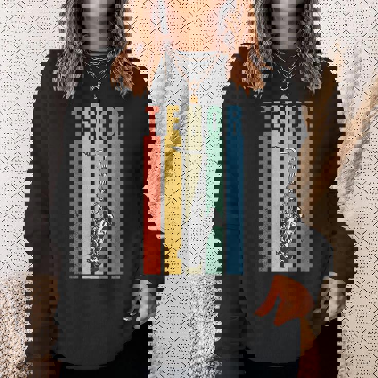 サックス テナーサックス レトロ スウェットシャツ 彼女への贈り物