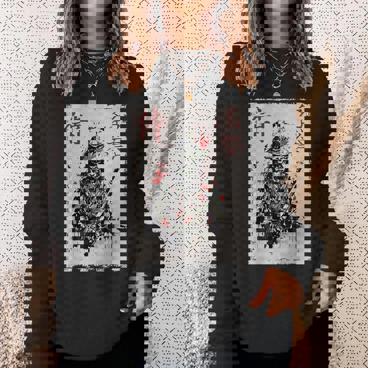 サムライ戦士 カエル グラフィック カッコいい 日本美術 カエル スウェットシャツ 彼女への贈り物