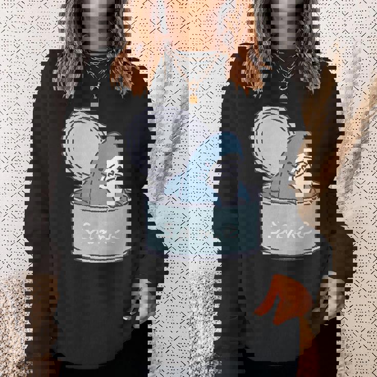 サメの缶詰め スウェットシャツ 彼女への贈り物