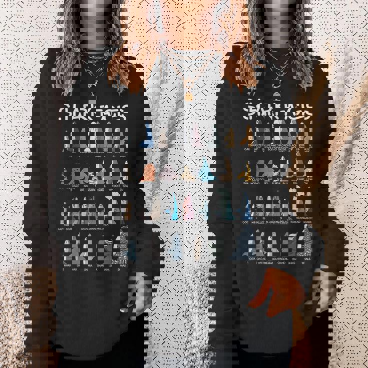 サメの顔タイプ 捕食者 面白いサメ 魚 サメ スウェットシャツ 彼女への贈り物