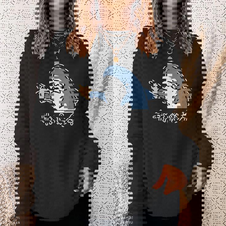 サメパンチ パンチを繰り出すサメ さめ 鮫 おもしろ スウェットシャツ 彼女への贈り物