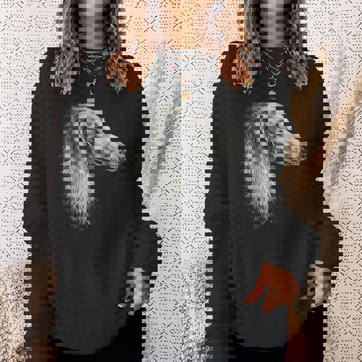 サルーキ 犬 モチーフ ペットアート サルーキ スウェットシャツ 彼女への贈り物