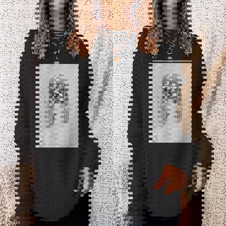 サングラスをかけたキャバリア スウェットシャツ 彼女への贈り物