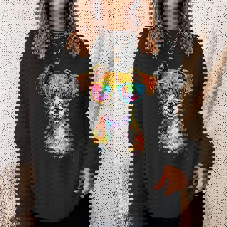 サングラスをかけたジャック・ラッセル・テリア ジャック・ラッセル愛好家 スウェットシャツ 彼女への贈り物