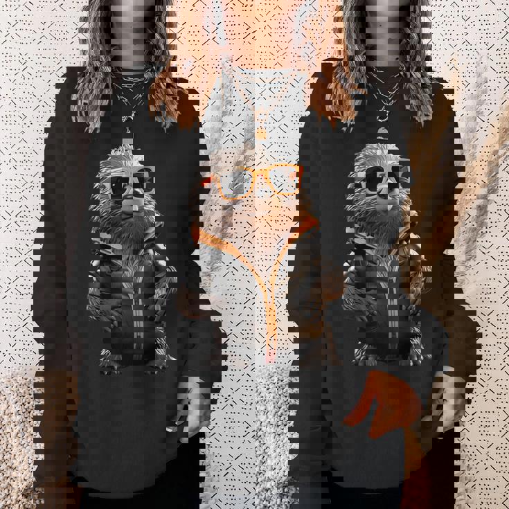 サングラスをかけたモグラかわいいモグラかわいいモグラ スウェットシャツ 彼女への贈り物