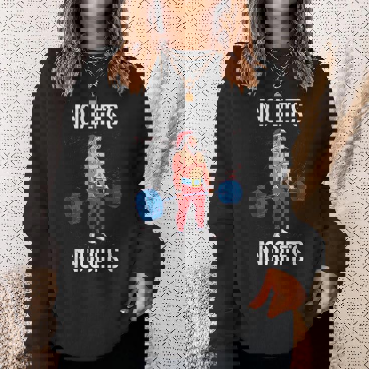 サンタ クリスマス 面白いtシャツ ウエイトリフティング 筋トレ メンズ おもしろ 面白い 服 おもしろグッズ ネタ スウェットシャツ 彼女への贈り物